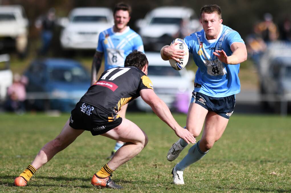 READY TO FIRE: Tumut prop Zac Masters is looking to put in a big performance as the Blues look to end their hoodoo against Gundagai on Sunday.