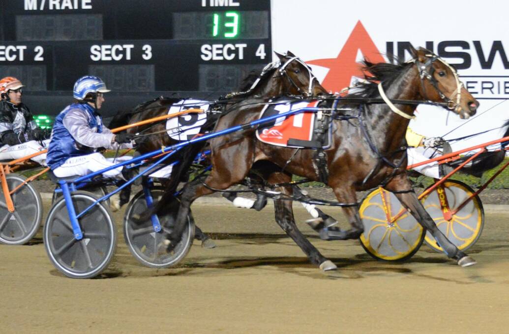 GROUP TWO WINNER: Shes Sporty took out the Group Two NSW Breeders Challenge Blue for two-year-old fillies at Menangle on Saturday night.