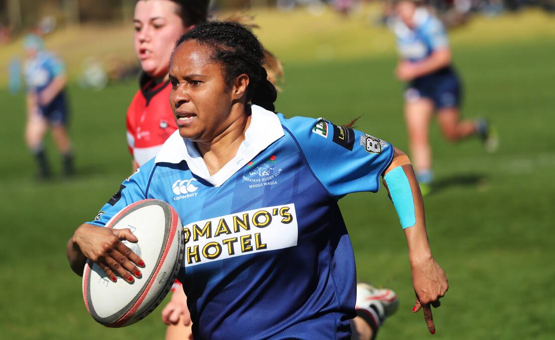 RACING AWAY: Suzie Waia scored a hat-trick to help Waratahs through to their first Southern Inland grand final on Saturday. Picture: Emma Hillier