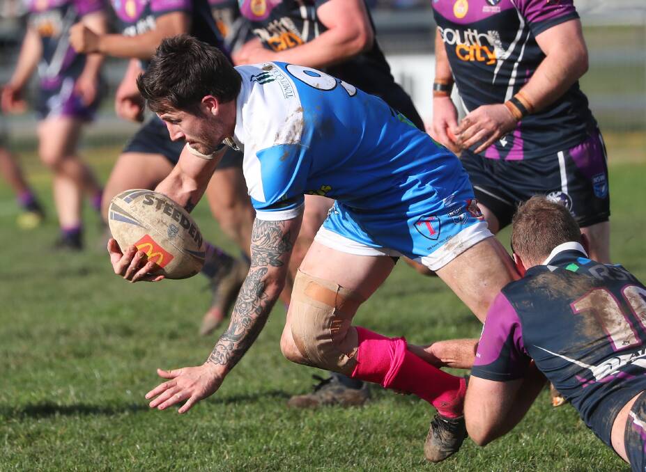 Lachlan Bristow scored a double in Tumut's win over Southcity at Twickenam on Sunday.