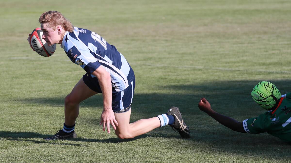 Wagga High fullback Bailey Clark will be out to help his school a win over Mater Dei on Thursday.