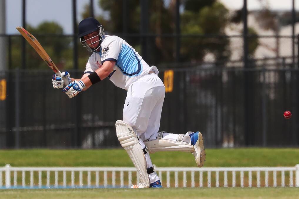 RUNS THERE: Nathanael Mooney made 50 coming into first grade to take on Wagga City for a place in the grand final. South Wagga lost by 145 runs at Robertson Oval on Sunday. Picture: Emma Hillier