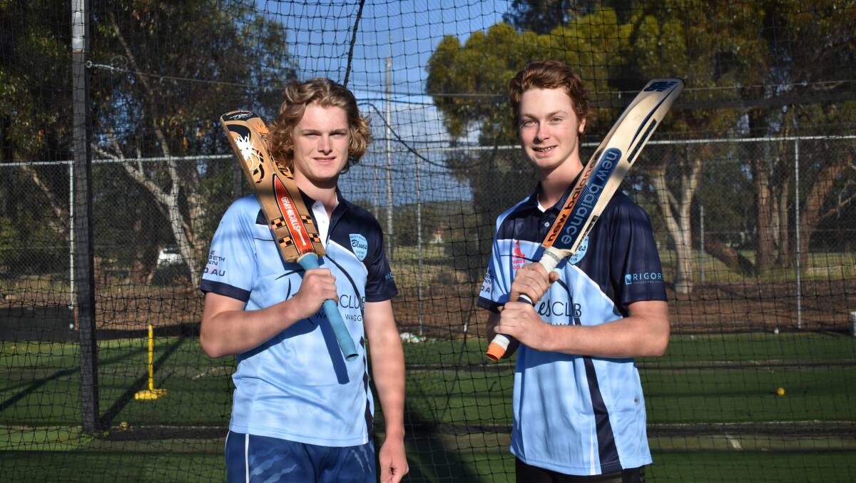 ON THE RISE: Nathan Butt and Noah Harper will make their first grade debut for South Wagga together in the grand final rematch against Wagga City on Saturday. Picture: Courtney Rees