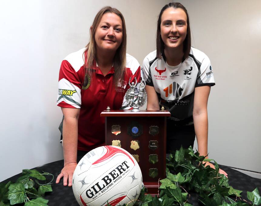 GAME ON: CSU coach Kirsty Lowe and The Rock-Yerong Creek counterpart Emily O'Leary ahead of the Farrer League A Grade grand final on Saturday. Picture: Les Smith