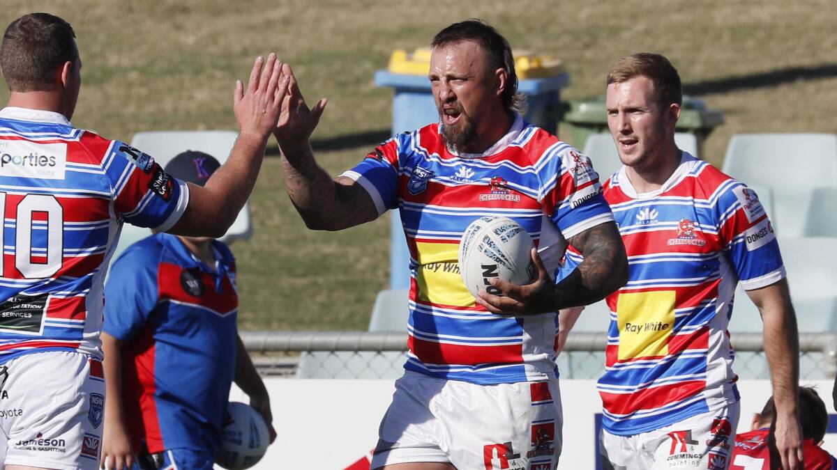 Josh Ayers scored three tries in Young's big win over Brothers on Saturday.
