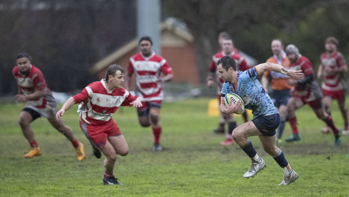 SURPRISE APPEARANCE: Former Australian sevens player Matt McTaggart was called onto the wing for Waratahs at Beres Ellwood Oval. on Saturday. Picture: Madeline Begley