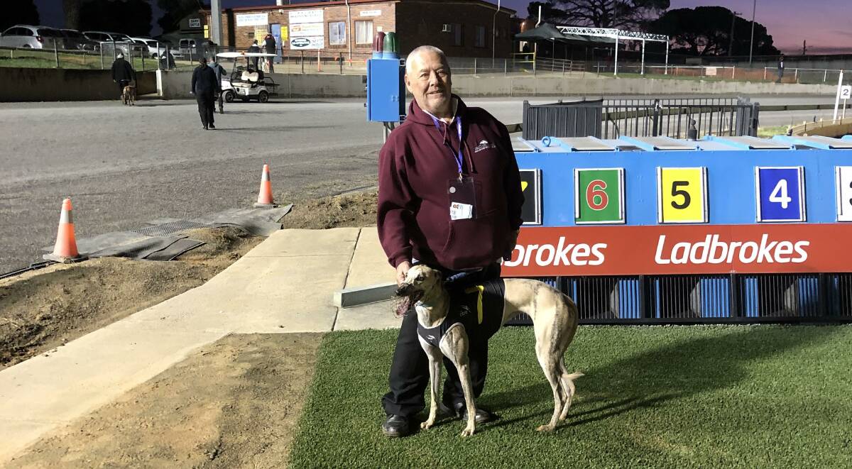 READY FOR MORE: Terry Roberts with Miracle Millie after their win at Wagga on Sunday night.