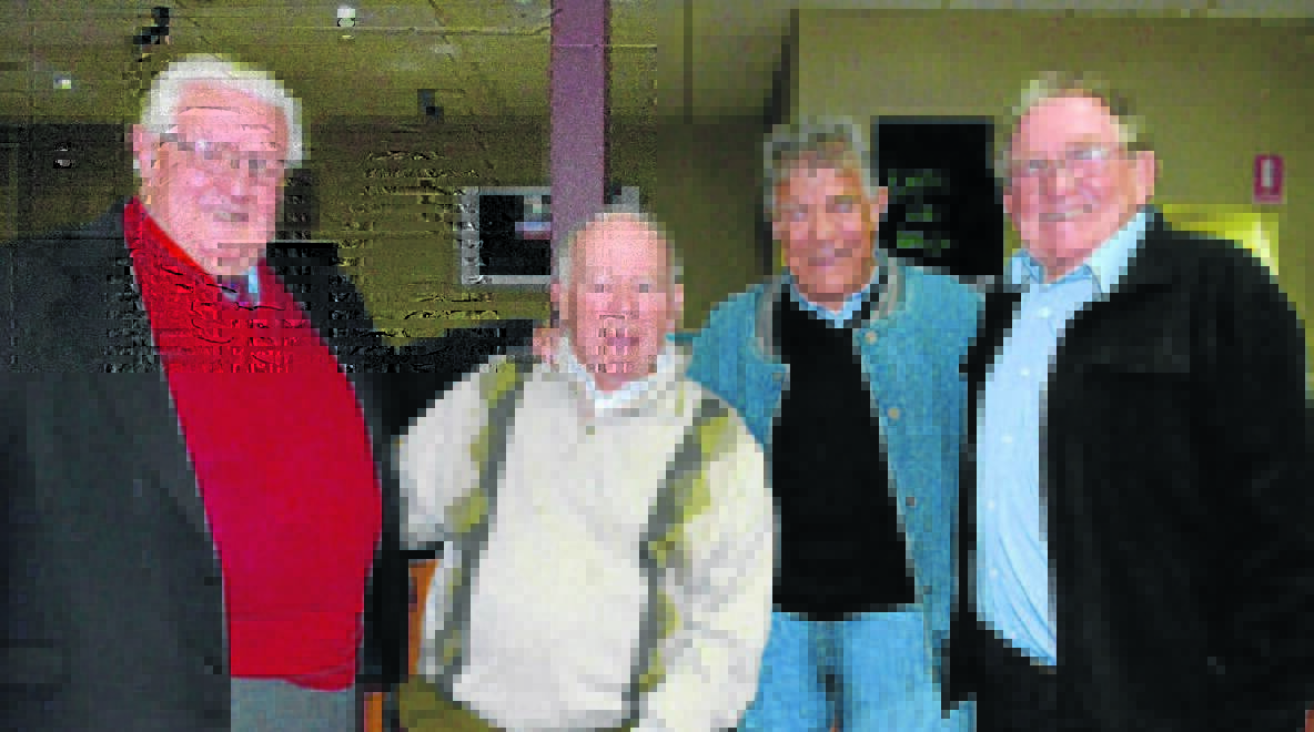 John McGregor, Jack OConnell, Doug Cameron and Allan Miller at a reunion in Young in 2013.