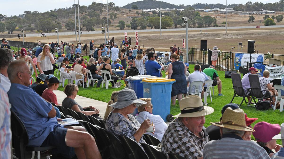 Part of the crowd on Wagga Pacers Cup day in April.