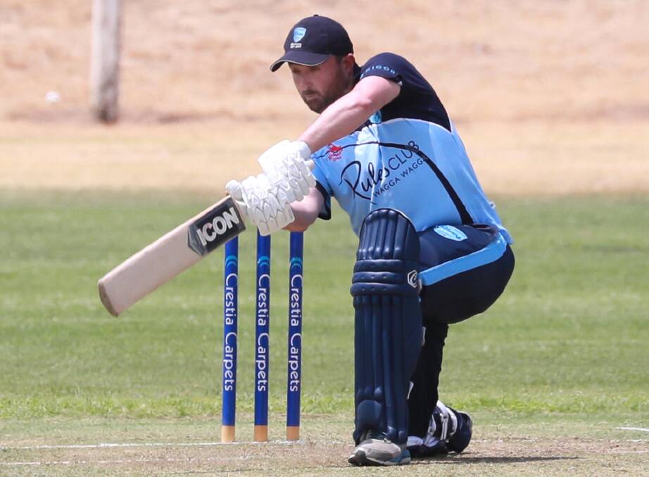 TOP KNOCK: Joel Robinson finished unbeaten on 61 during South Wagga's big win over Wagga RSL at Harris Park on Saturday. Picture: Les Smith
