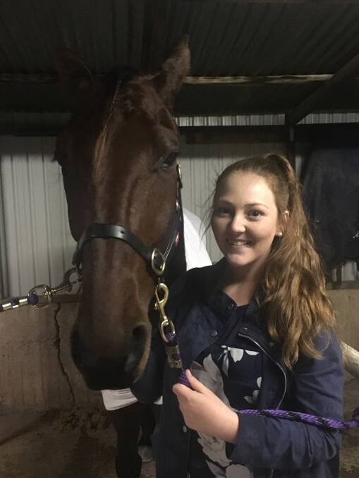 Molly Turton and Spooky Dreams after their win at Wagga on Tuesday night.