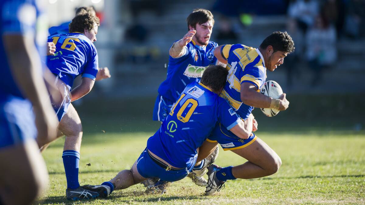 CHARGING IN: Tumut recruit Ron Leapai is one of three additions to Riverina's squad for the Country Championships. Picture: Rohan Thomson/The Canberra Times