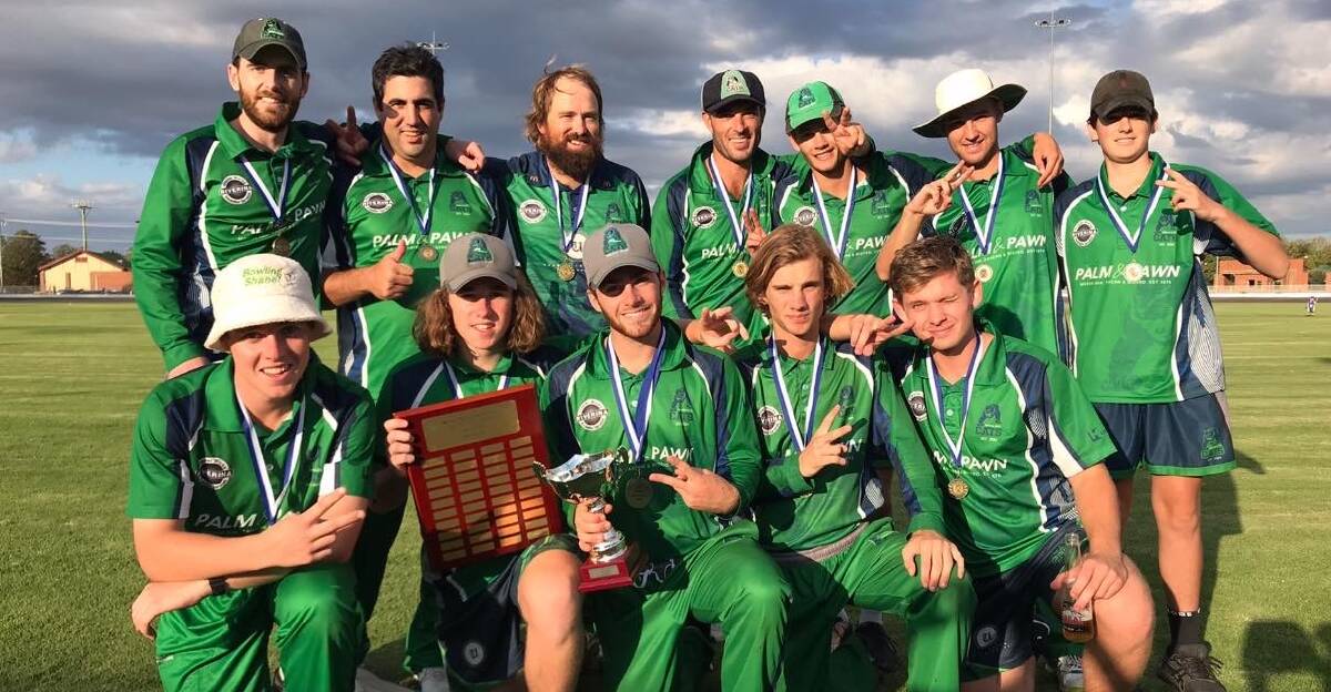 Wagga City celebrate back-to-back second grade premierships.