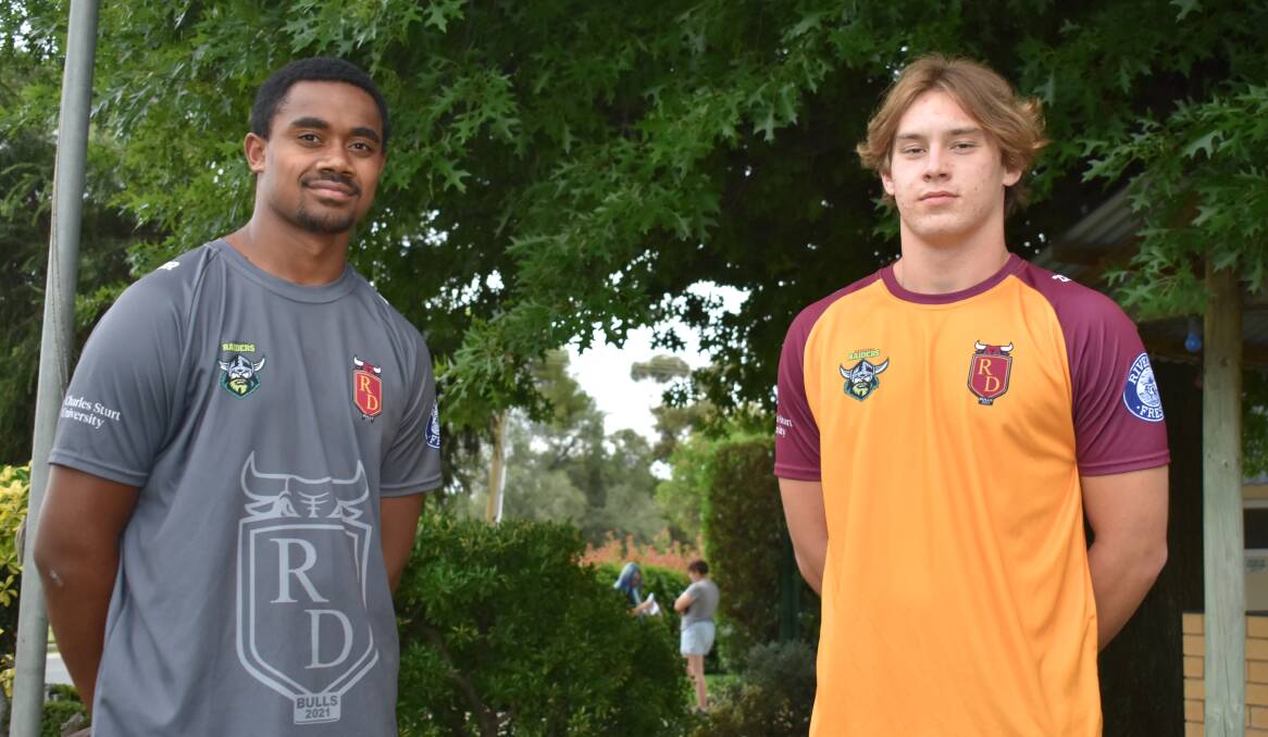 READY TO RUMBLE: Andrew John Cup player Beniel Dakunibubului and Laurie Daley Cup player Zain Mitchell-Dowding are looking to start their campaigns with a win over Monaro on Saturday. Picture: Courtney Rees