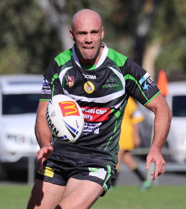Adrian Purtell scored a try in Albury's win over Temora on Sunday.