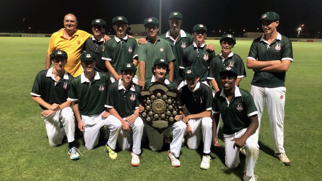 BACK ON TOP: The Riverina Anglican College celebrate after downing Kildare Catholic College to win the Byrnes Shield. It is their third title win in four years.
