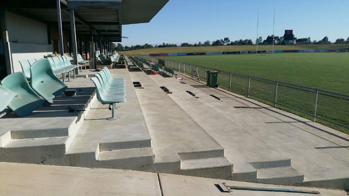 New seating, sourced from Parramatta Stadium, are being added to Equex Centre.