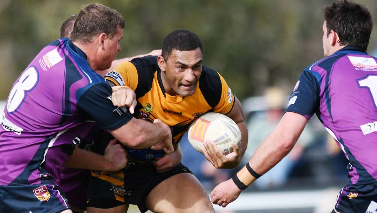 Noa Fotu, pictured playing for Gundagai in 2019, has made the move to Kangaroos.