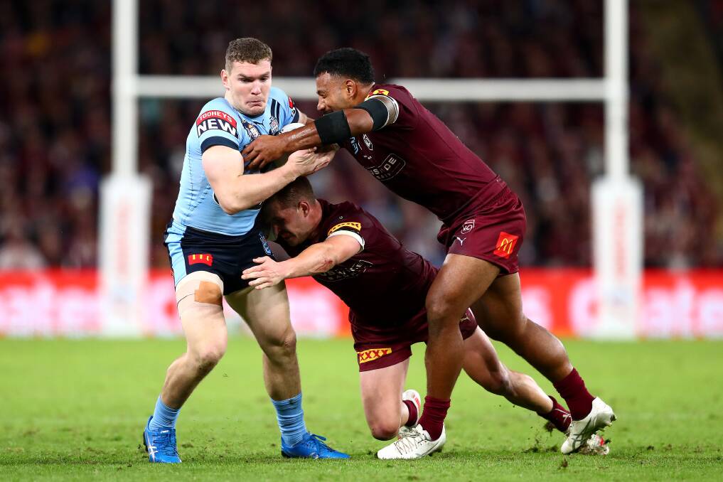 READY TO RUMBLE: Temora junior Liam Martin can't wait to play State Of Origin in front of a home crowd on Wednesday night. Picture: Getty Images