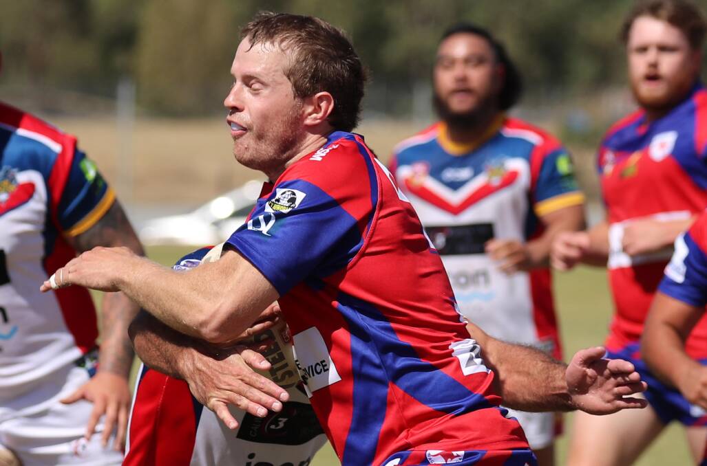 Lachlan Cuell playing for Kangaroos in 2019.