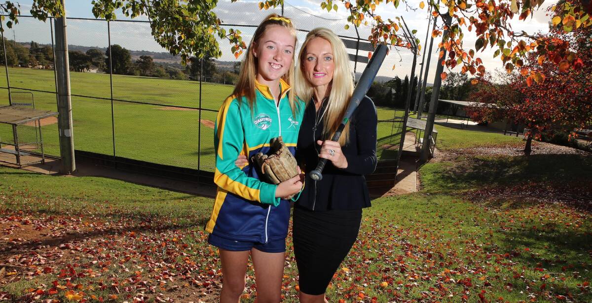 INSPIRATION: Sophie Gooden is looking to follow mother Amanda's footstpes on go on to represent Australia in open softball.