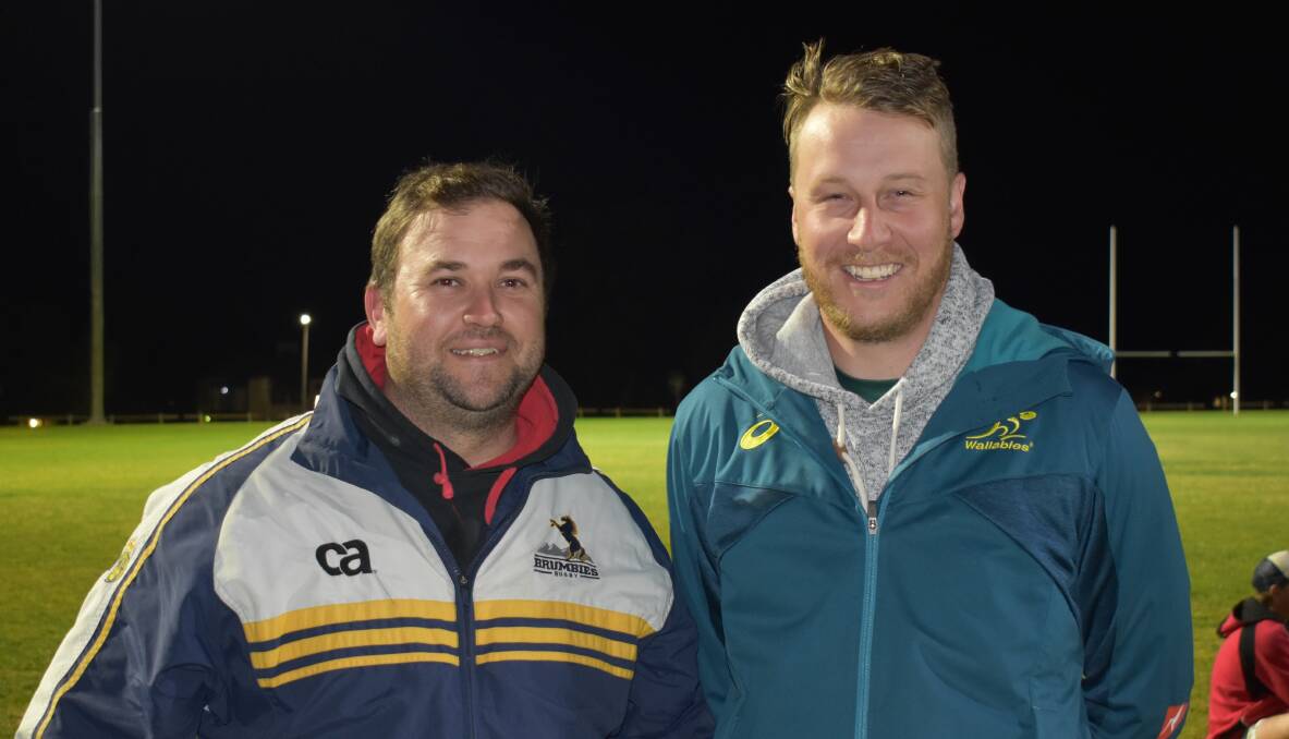 TIME TO SHINE: Ag College coach Will Mitchell, pictured with assistant coach Zac Elliott, is looking to cause a boilover on grand final day against former club Waratahs. Picture: Courtney Rees