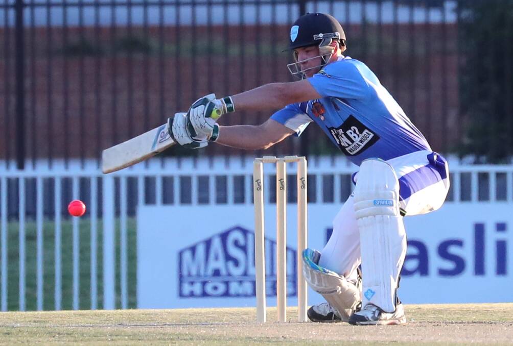 Brayden Ambler top scored in Riverina's loss to Newcastle on Friday.