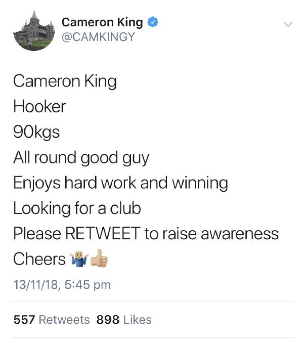 King's tweet has gained plenty of attention