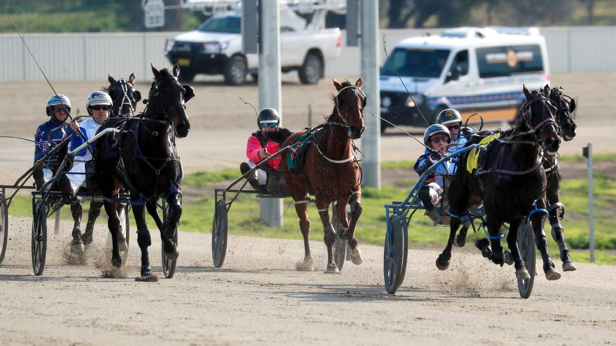 Jackson Painting and My Ultimate Sport winning at Riverina Paceway earlier this month.