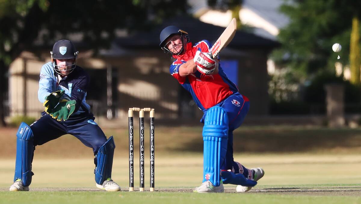 STRONG START: Ryan Forsyth helped kick start the St Michaels innings before falling short against South Wagga at Geoff Lawson Oval on Wednesday. Picture: Emma Hillier