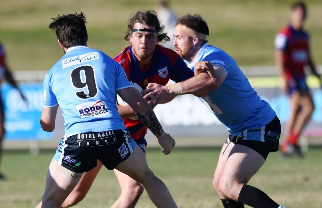 Lachlan Jolliffe in action for Kangaroos earlier this season.