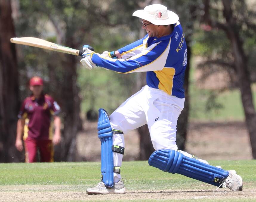 BIG SWING: David Bolton continued his impressive start to the season, top scoring once more in the Kooringal Colts win over Lake Albert on Saturday.