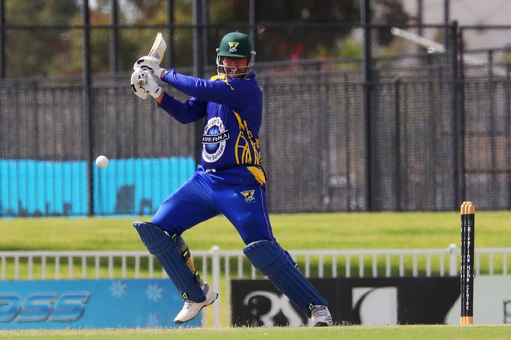 TOP KNOCK: David Bolton scored 100 to help Kooringal Colts
book their grand final place with a massive win over Wagga City
at Robertson Oval on Saturday. Picture: Emma Hillier