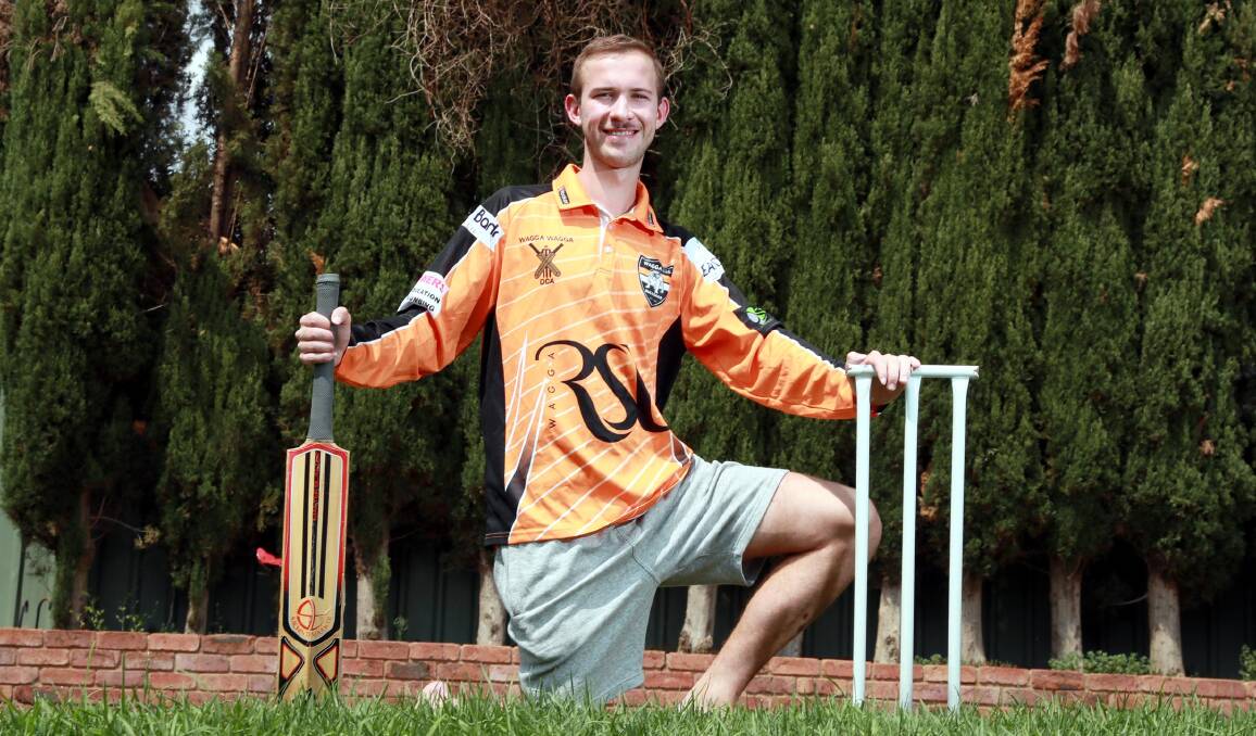 STILL AT IT: Jack Carey will make his first grade debut for Wagga RSL on Saturday five months after having three fingers on his right hand partially amputated. Picture: Les Smith