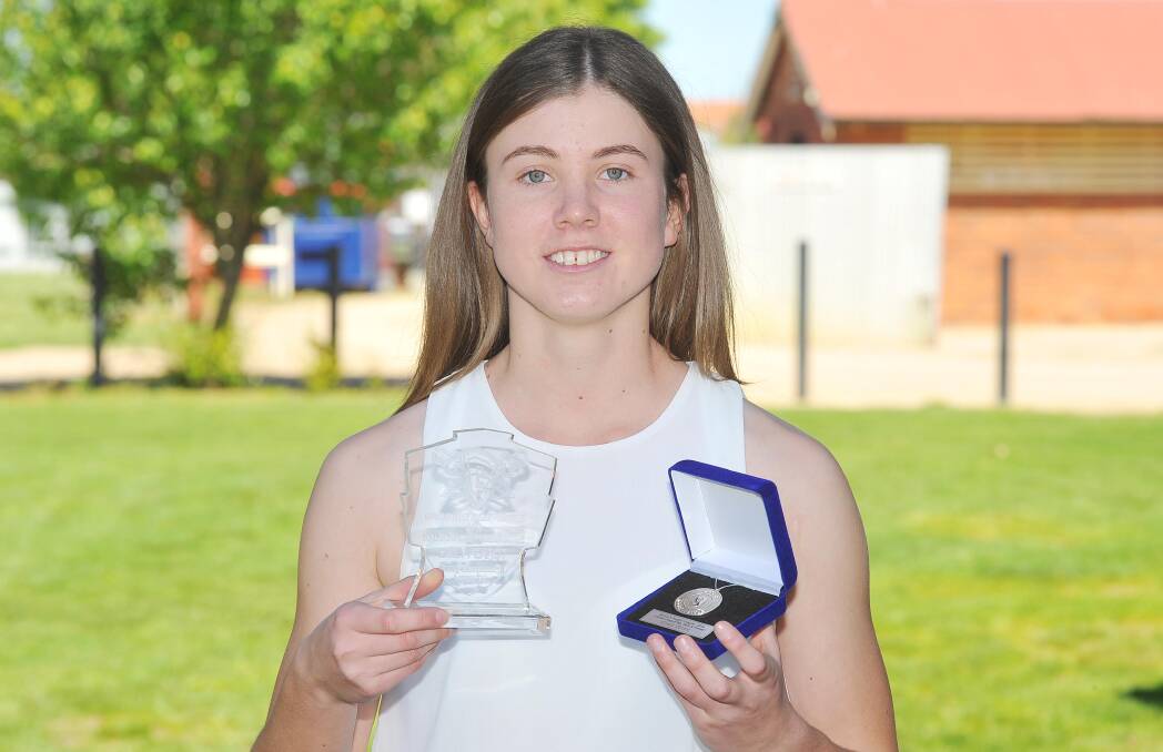 ON TOP: Temora's Emily Perrot was named the Group Nine leaguetag best-and-fairest winner on Saturday. Picture: Kieren L Tilly