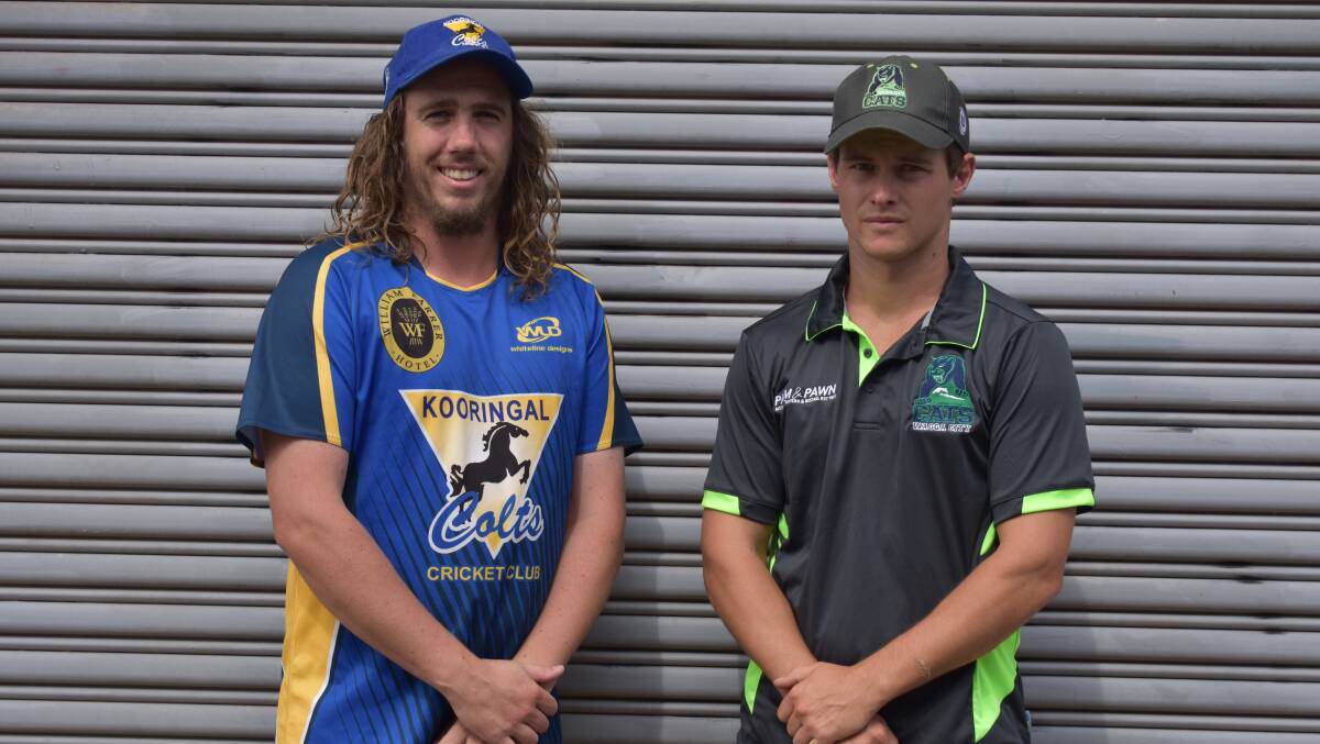 UP FOR GRABS: Kooringal Colts captain Keenan Hanigan and Wagga City counterpart Josh Thompson are looking to win the Plasterworks Cup in the final round of the regular season. Picture: Courtney Rees
