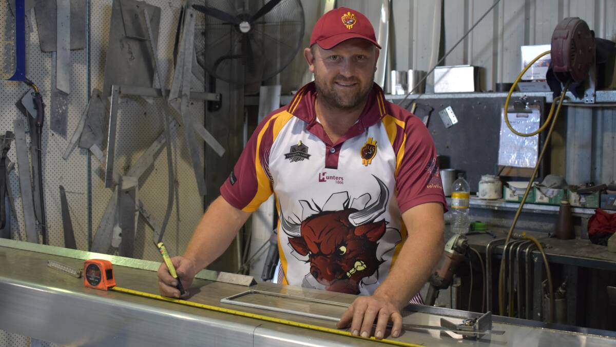 READY TO ROCK: Lake Albert vice-captain Kurt Robertson takes time out of work ahead of the Wagga cricket grand final. Picture: Courtney Rees