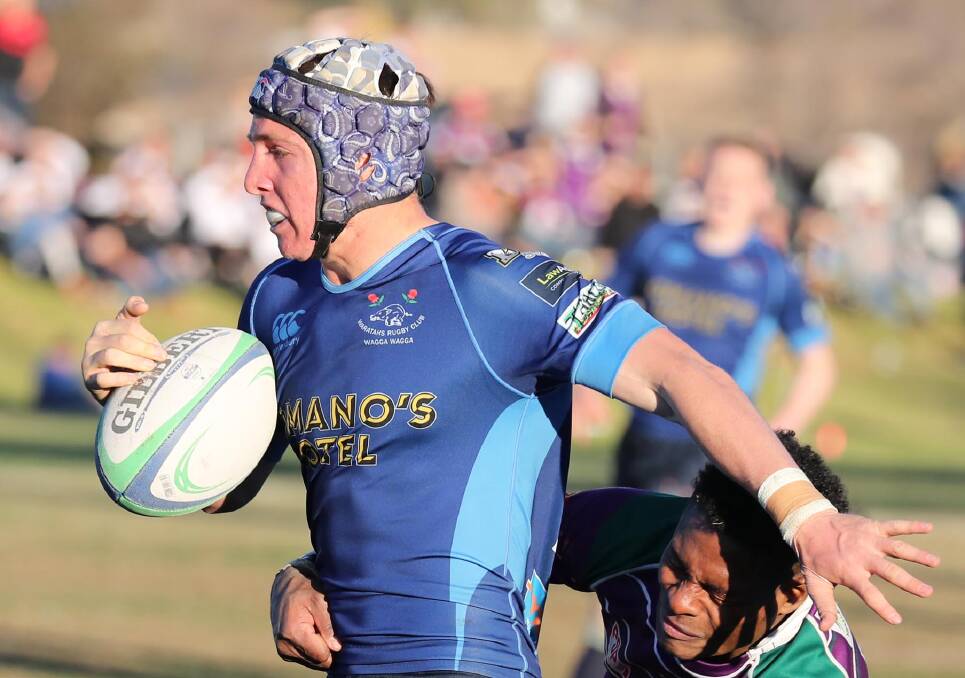 Waratahs winger Corey Toole scored a hat-trick in the win over Tumut on Sunday.