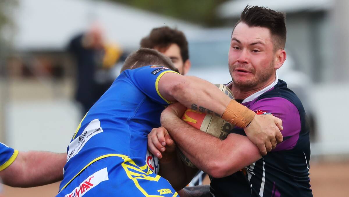 ON THE BOARD: Mitch Bennett scored a try as Southcity brought up their first win of the season against Junee at Harris Park on Saturday. Picture: Emma Hillier