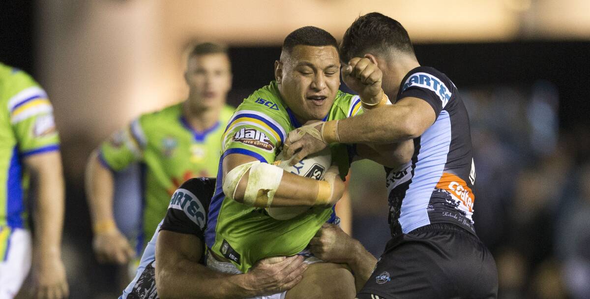 COMING IN: Canberra Raiders star Josh Papalii has been named in Samoa's squad to play in Wagga on Friday months after lining up for the Kangaroos.