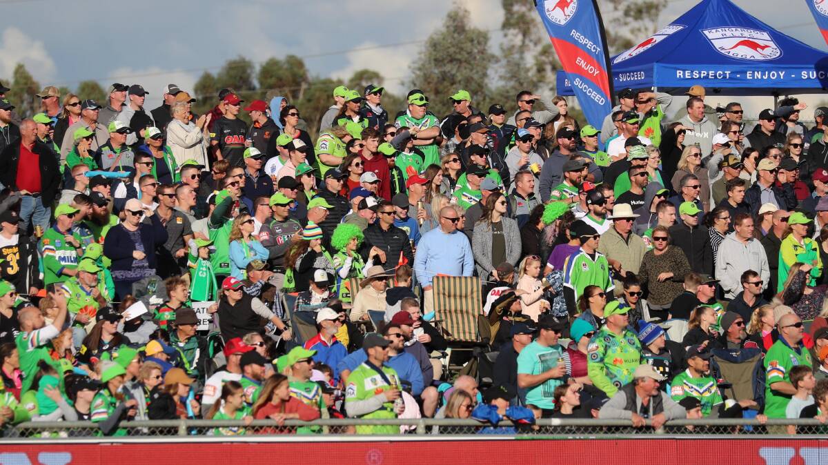 PACKED IN: Over 10,000 fans filled Equex Centre to watch Canberra play last year
but April's planned game against Newcastle isn't expected to go ahead
due to the effects of the coronavirus pandemic. Picture: Les Smith