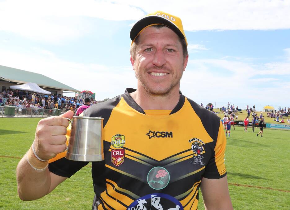 CHEERS TO YOU: Chris Rose dedicated his man of the match performance for Gundagai in the reserve grade grand final to his younger brother Joey.