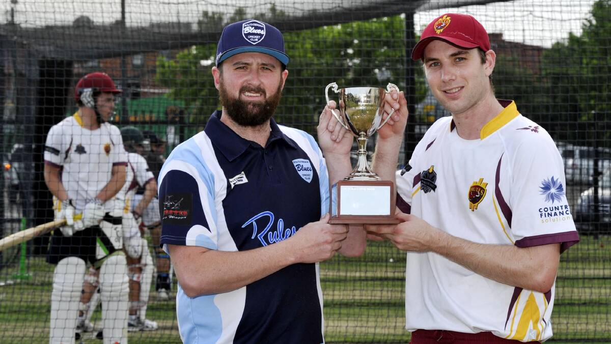 South Wagga captain Joel Robinson and Lake Albert counterpart Rob Nicoll will once again battle for the Larkins, Mumford and Rogers Memorial Cup on Saturday.