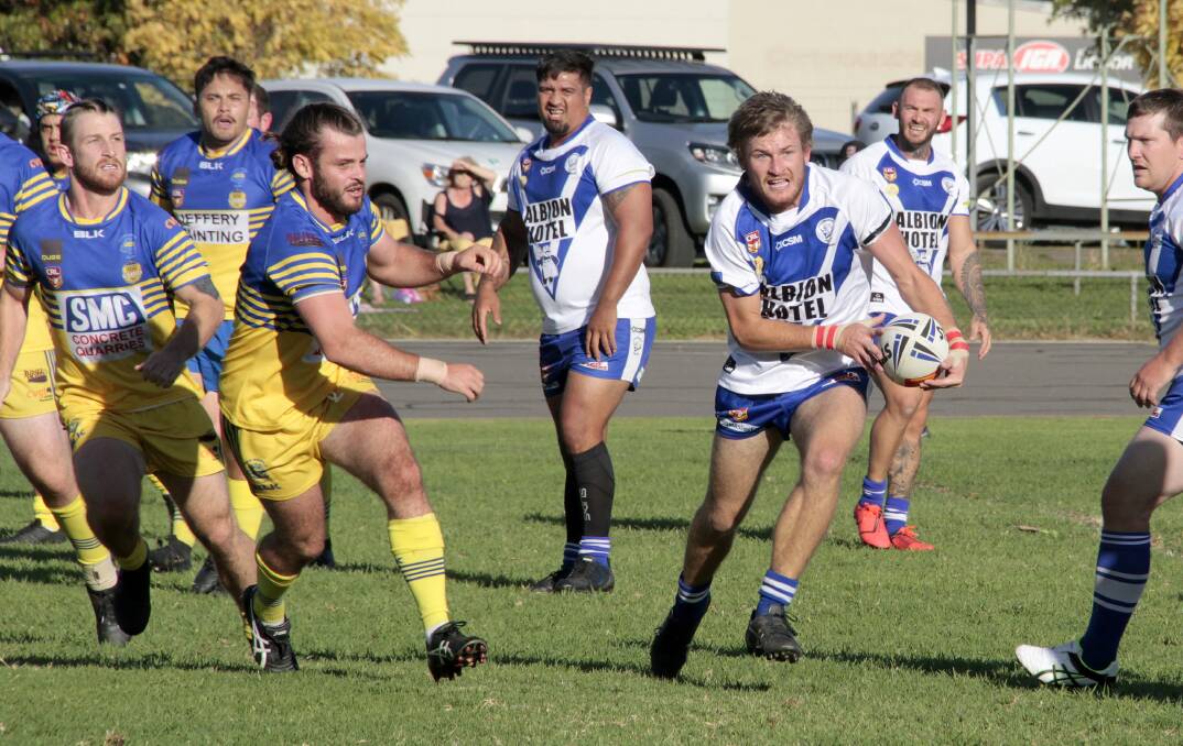 INJURY WORRY: Cootamundra struggled for direction in the loss to Junee after James Smith went off with an elbow issue on Sunday. Picture: Kelly Manwaring
