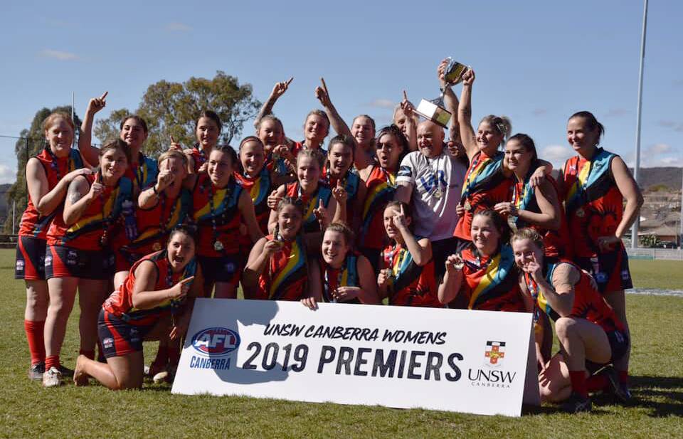 BACK-TO-BACK: Riverina Lions celebrate after a tight grand final victory.