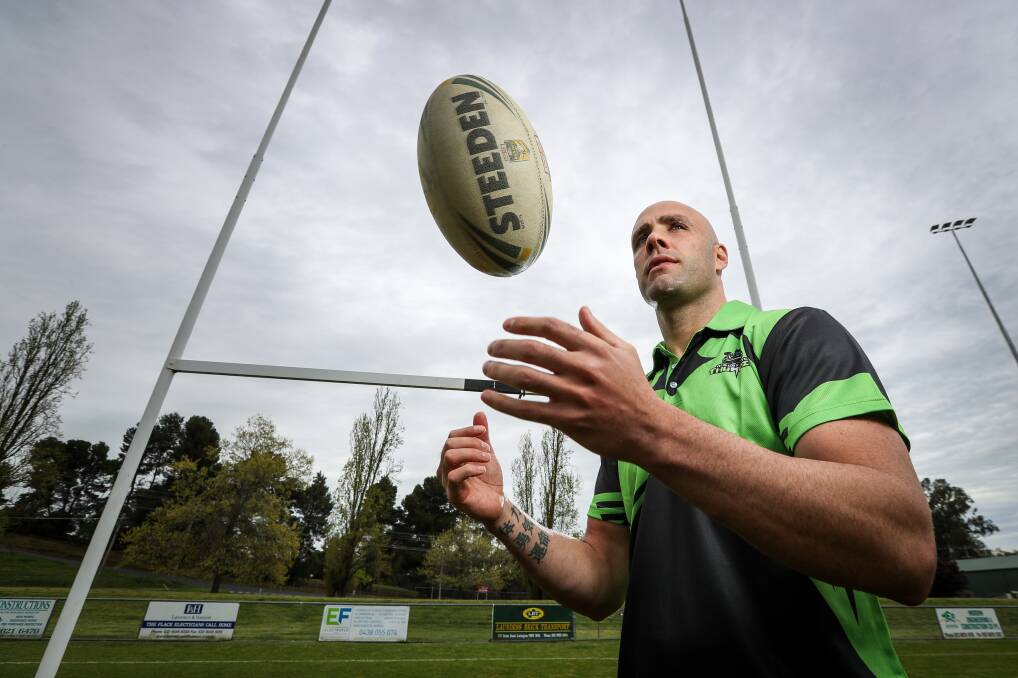 HOMECOMING: Adrian Purtell is back at Greenfield Park as he prepares for his first season on the border since 2002 as Albury's captain-coach for the 2018 season. Picture: The Border Mail