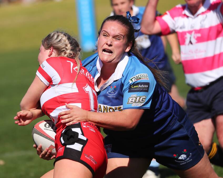 BIG ROLE: Georgia Simpson's strong defence helped Waratahs to a 32-19 win over CSU on Saturday.