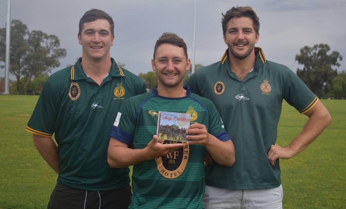SOMETHING DIFFERENT: Ben Marks, Macky Lawrence and Ben Brooke display Ag College's first Christmas album which the club's new choir has created just in time to help fill some stockings. Picture: Courtney Rees