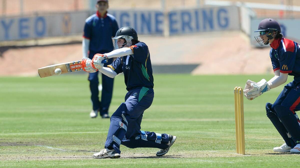 CAPTAIN'S KNOCK: Riverina's Josh Mills starred for his team, scoring 79 runs at number four after the home outfit had lost three quick wickets in the Bradman Cup.