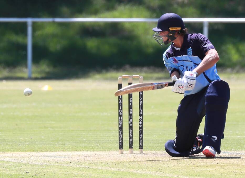 FINE FORM: Blake Harper just fell short of scoring a century twice over the weekend as South Wagga sealed the minor premiership. Picture: Les Smith